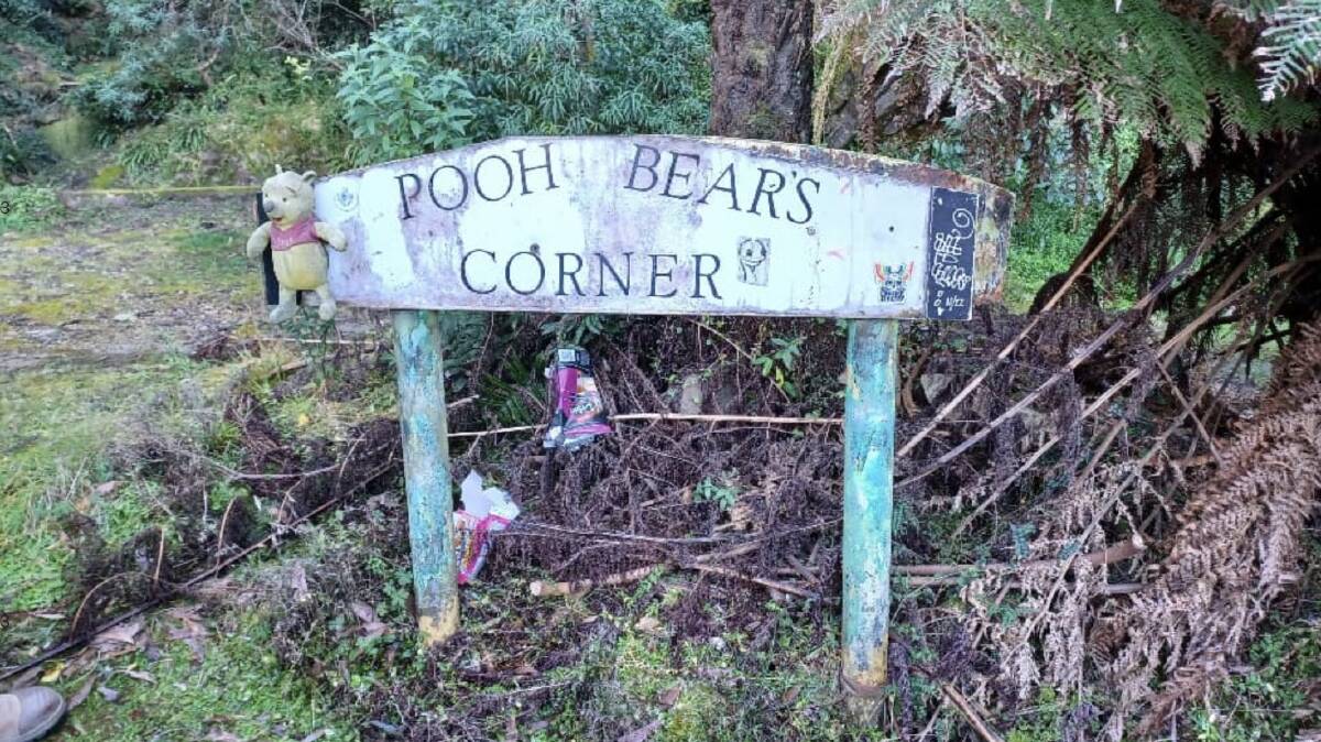 The sign removed from Pooh's Corner in August 2023. Picture supplied
