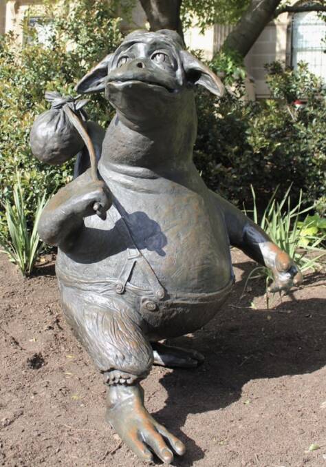 A statue of the Bunyip of Berkeley's Creek, outside the State Library of Victoria. Picture supplied
