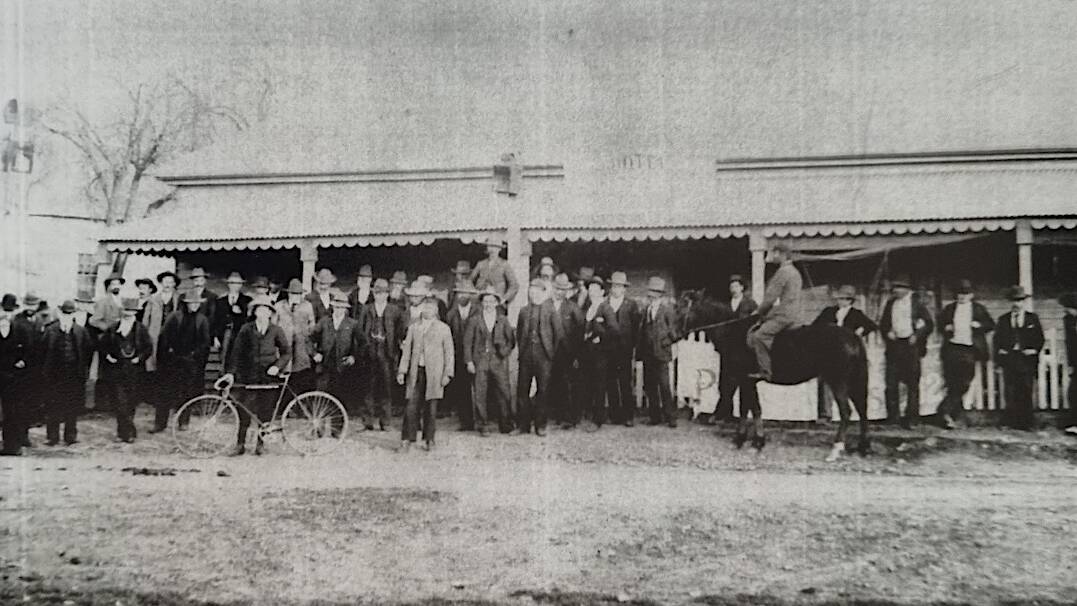 Polling day at The Rising Sun, circa 1900, prior to women having the vote. Picture courtesy of Graeme Rossiter