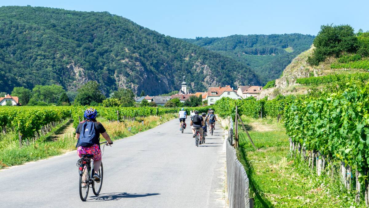 Swapping petrol for pedal power in Austria's Wachau Valley. Picture: Michael Turtle