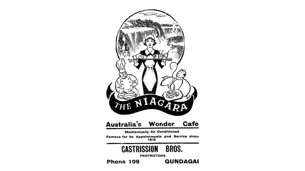 An advertisement for the Niagara Café circa 1930s. Picture: Peter Castrission