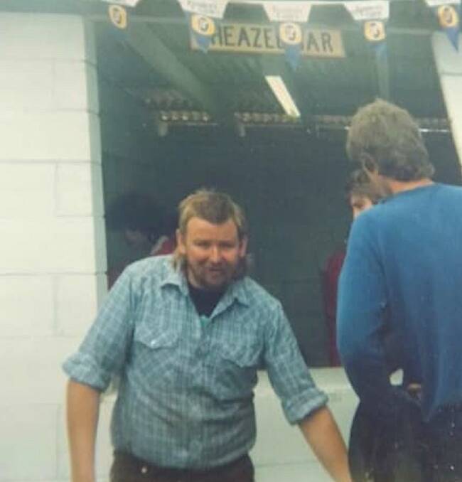 Tony Southwell at the 'Pheazel Bar' at Bowning Recreation Oval. Picture supplied