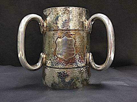 The silver cup won by George Gribble at the 1897 Jubilee Games. Picture: Supplied