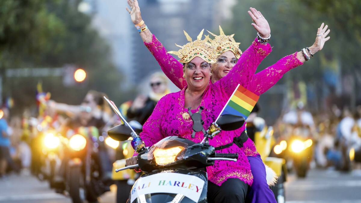 Sydney's Gay and Lesbian Mardi Gras Parade unites revellers for the biggest night on the queer calendar. Picture: Jeffrey Feng
