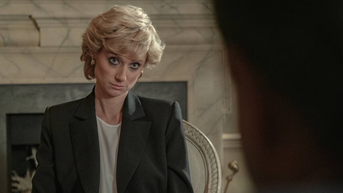 Australia's Elizabeth Debicki portrays Diana during her explosive interview with Martin Bashir. Picture by Keith Bernstein/Netflix