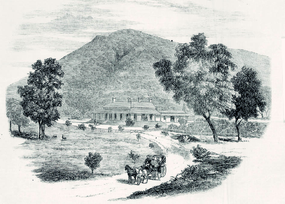 Lanyon Homestead, 1869 as appeared in Sydney Illustrated News in 1869. Picture: ACT Historic Places