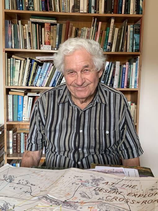 Author Erwin Feeken in his Bywong study. Picture: Tim the Yowie Man