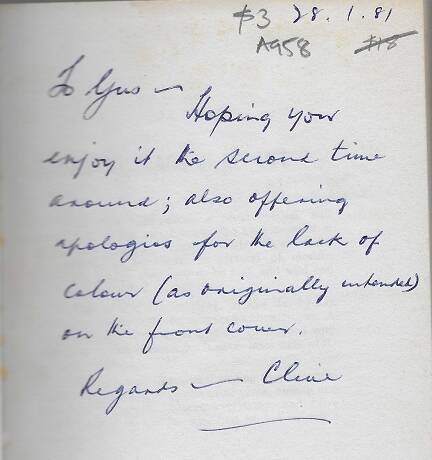 The handwritten dedication. Picture: Supplied