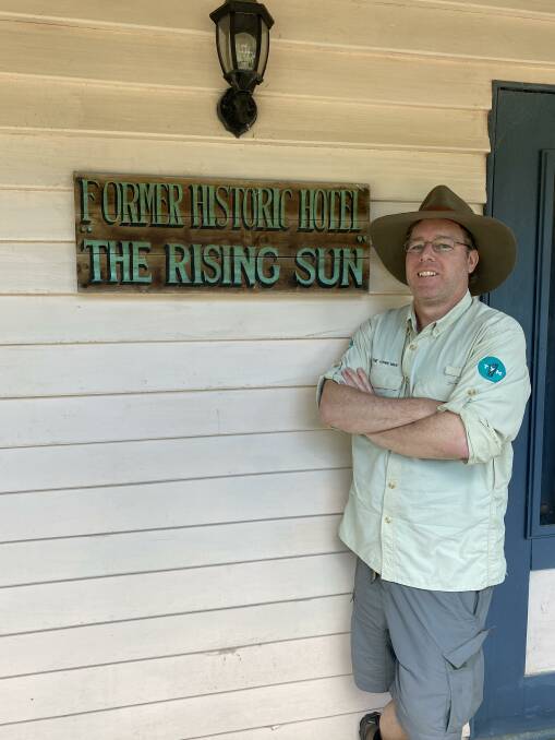 Tim visits The Rising Sun. Picture by Graeme Rossiter