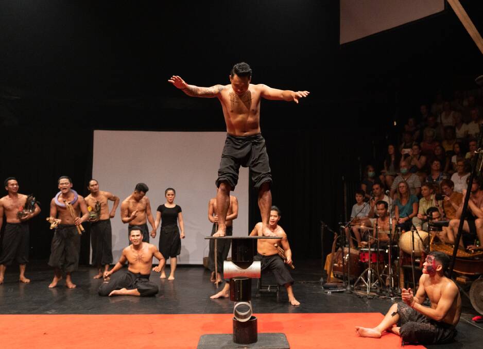 The acrobatic performance at Phare Circus.
