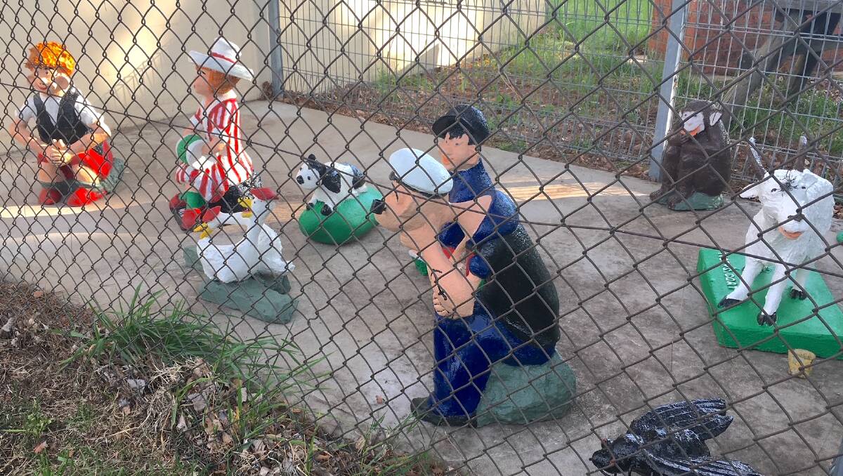 Bombala's caged cartoon characters. Picture: Tim the Yowie Man