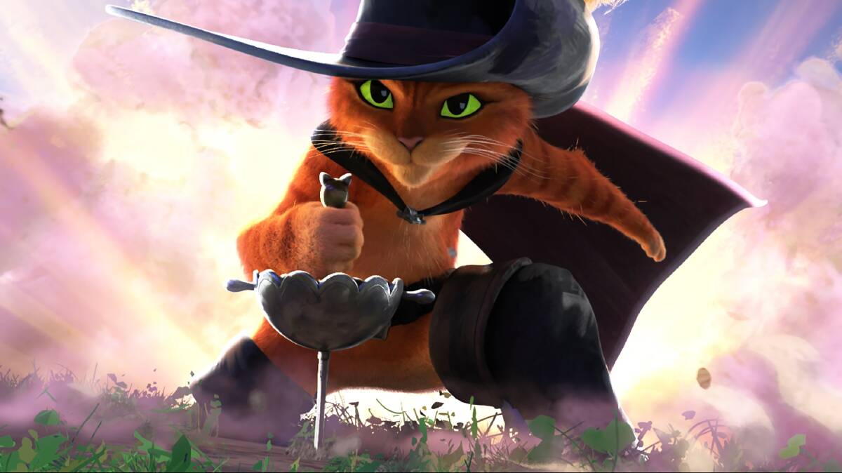 Puss and other characters in the new sequel are influenced by classic film imagery. Picture Dreamworks