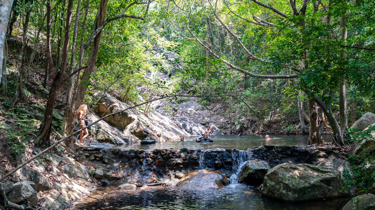 Paradise Waterfall is an easy part of the jungle to reach, with a popular swimming hole.
