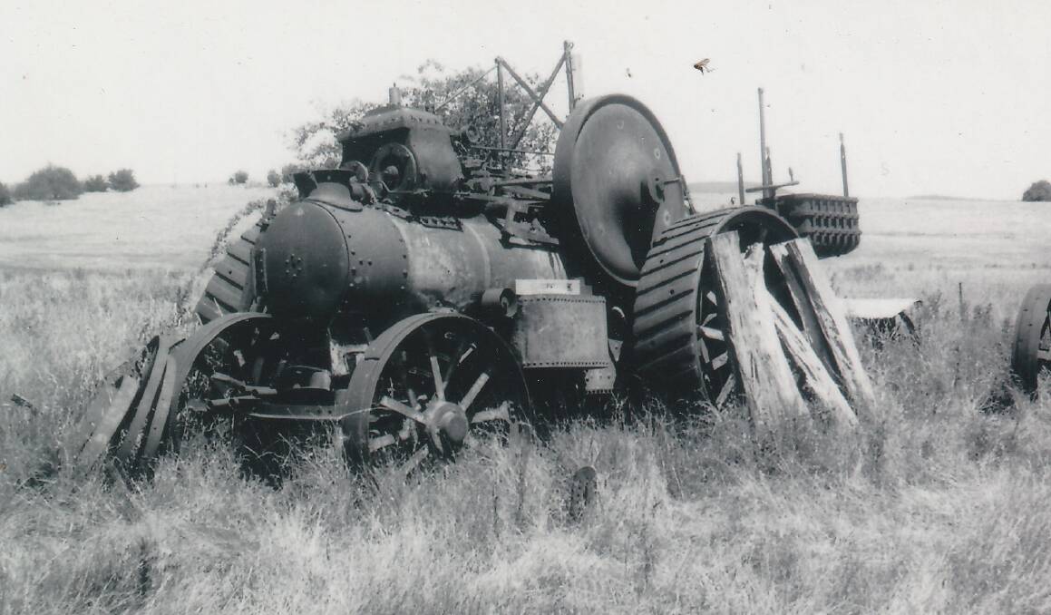 The steam engine, as found in a Hall paddock in the late 1960s. Picture: Robin Gibb