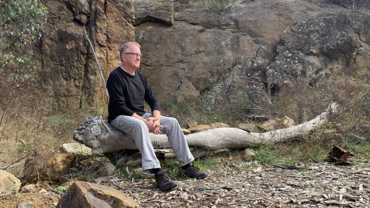 Neal Gowen in the lower Ainslie quarry - which after it closed in 1959 became the home of the National Pistol Club. Picture by Tim the Yowie Man