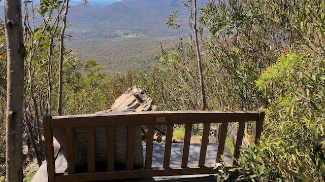 The bench seat on the Tidbinbilla Range. Picture: Peter O'Neill