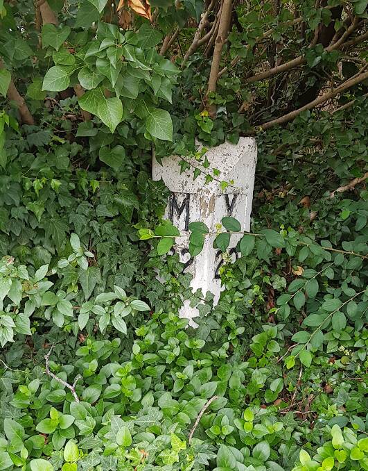 An old road marker in Macgregor. Picture: Karen Stopps