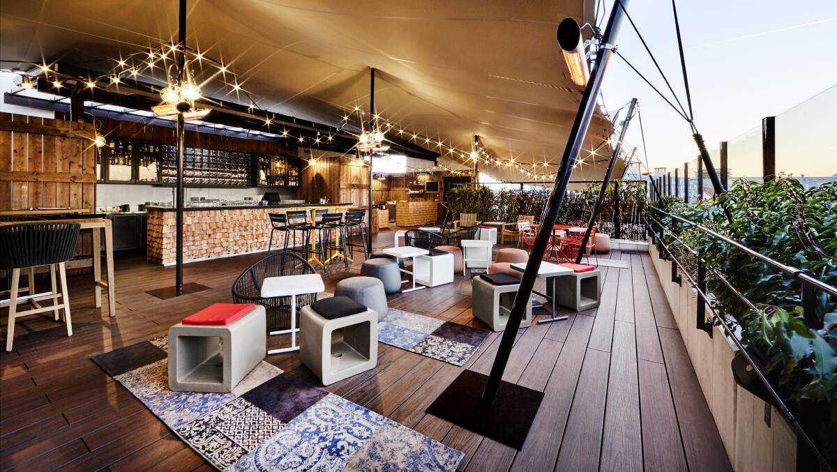 The rooftop of the Generator hostel in Paris, France. Picture: Supplied