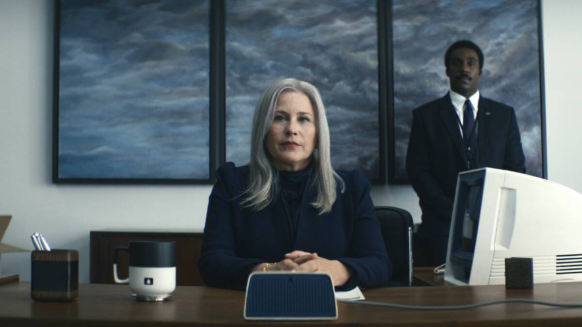 Patricia Arquette plays Harmony Cobel, an unsmiling middle manager at Lumon Industries. Picture Apple TV+