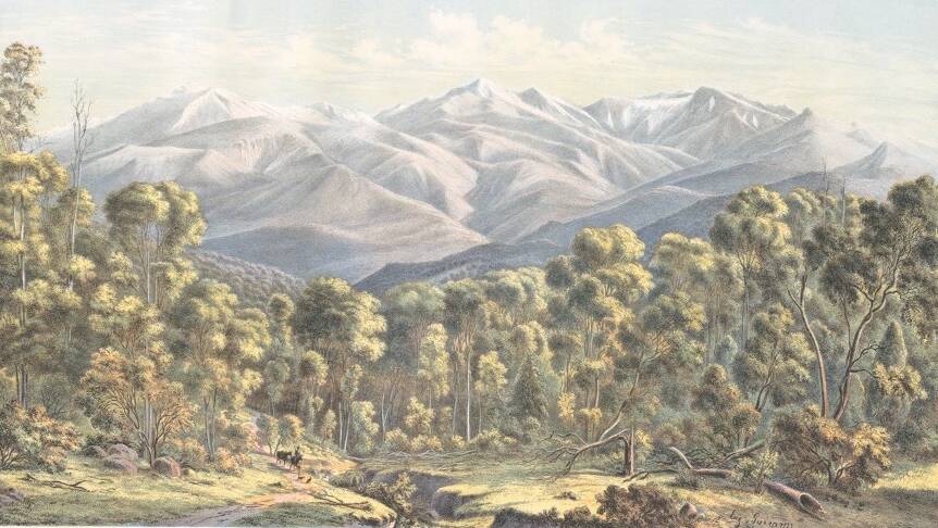 Eugene von Guérard's 1867 rendering of the Snowy River near Mt Kosciuszko reflects what is possibly a more widely held image of the river than that of its mouth in Krauatungalung country. Picture: NLA