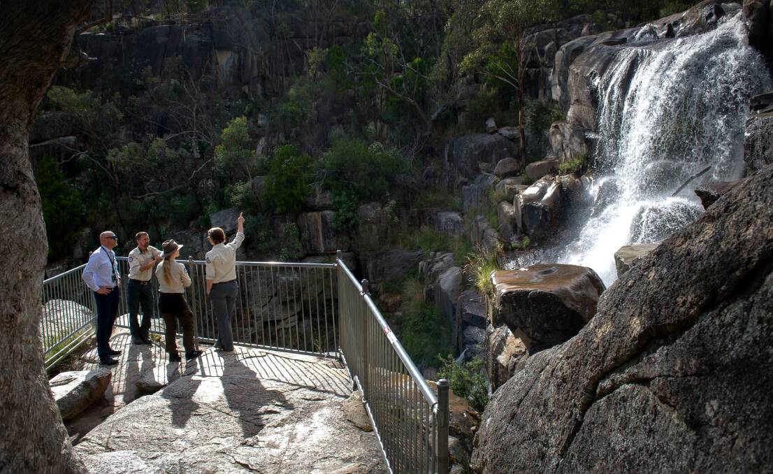 The lower viewing platform, which offers a spectacular view of the falls. Picture by Elesa Kurtz 