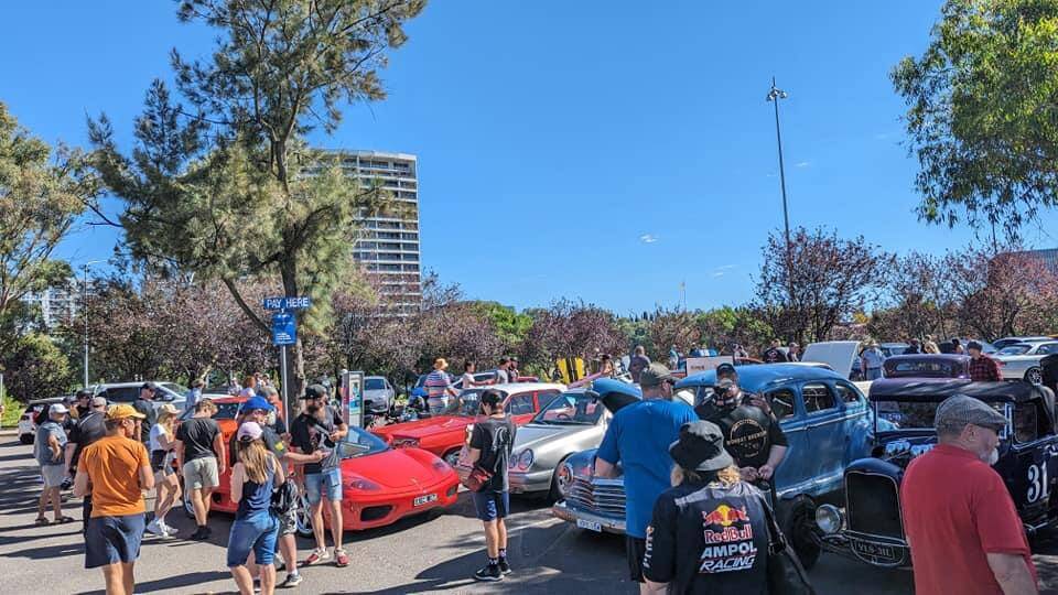 The huge crowd at Sunday's Canberra cars n' coffee. Picture supplied