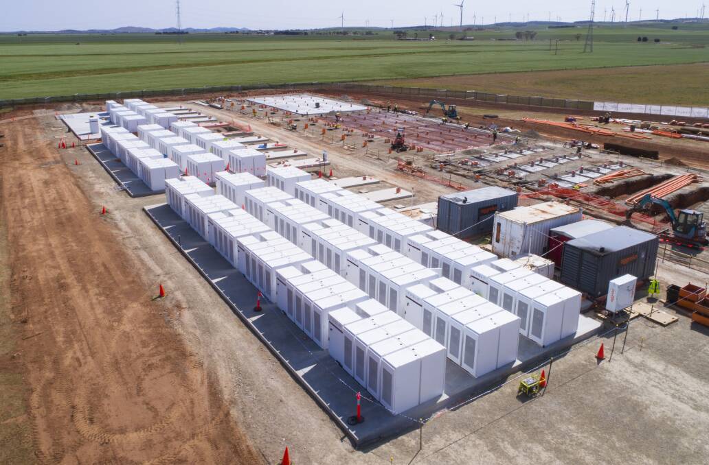 The major component of the ACT's energy storage plans will be a 250 megawatt battery, similar to this one under construction by French company Neoen in South Australia. Picture: Supplied