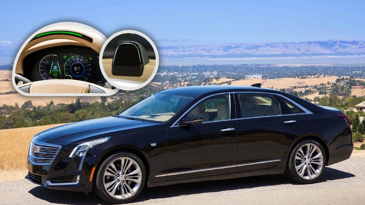 The latest Cadillac SuperCruise system has the Seeing Machines distraction monitor watching the driver from a sensor behind the steering wheel. Picture supplied