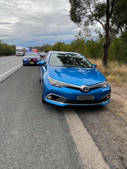 NSW Highway Patrol are checking drivers' bonafides using a "sliding defence" against lockdown breaches. Picture: NSW Police