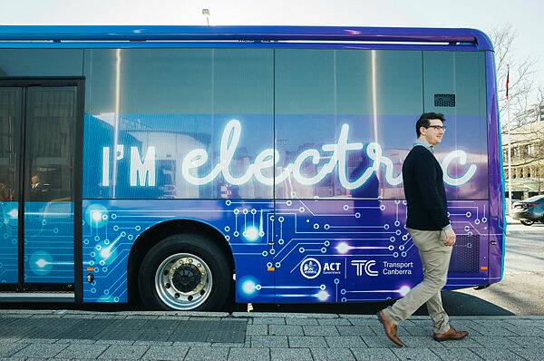 One of the two fully electric buses trialled in the ACT in 2018, with disappointing results. Picture: Rohan Thomson