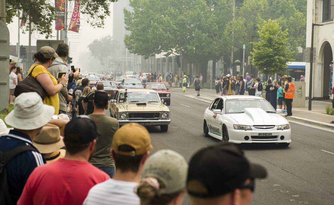 Canberra's ever-popular city cruise during Summernats. Picture: Dion Georgopoulos