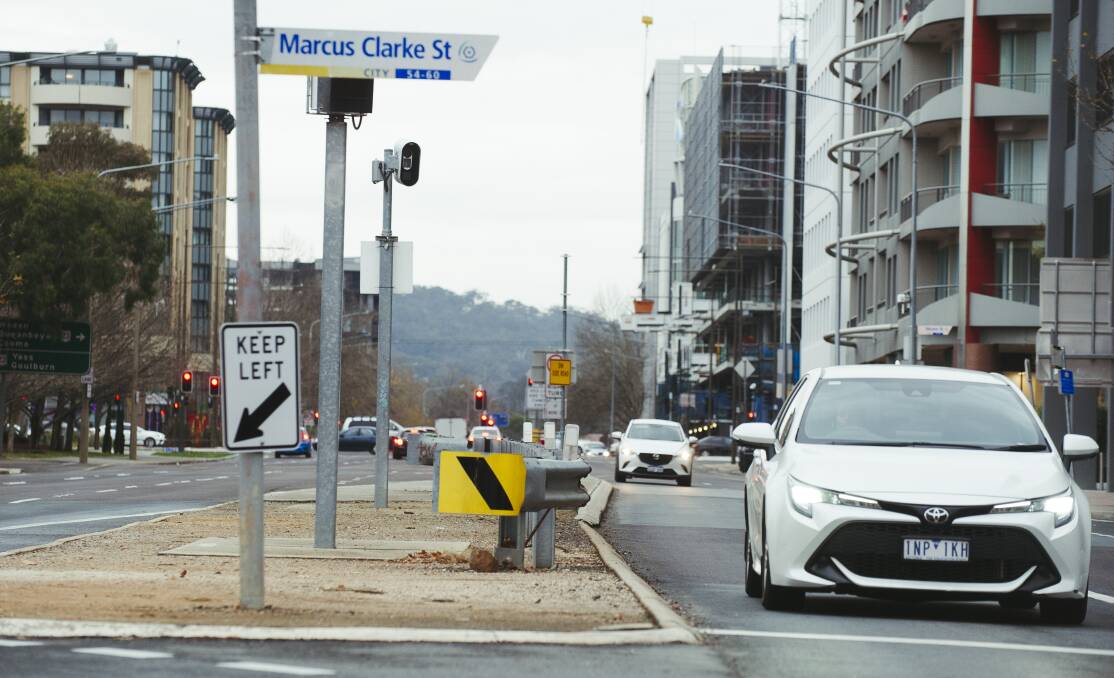One of the three recalibrated speed cameras which netted the government more than $5 million last month. Picture: Dion Georgopoulos
