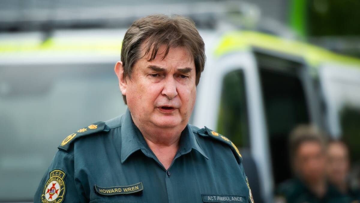 ACT Ambulance chief officer Howard Wren: 'we have a requirement to provide a safe workplace". Picture by Karleen Minney