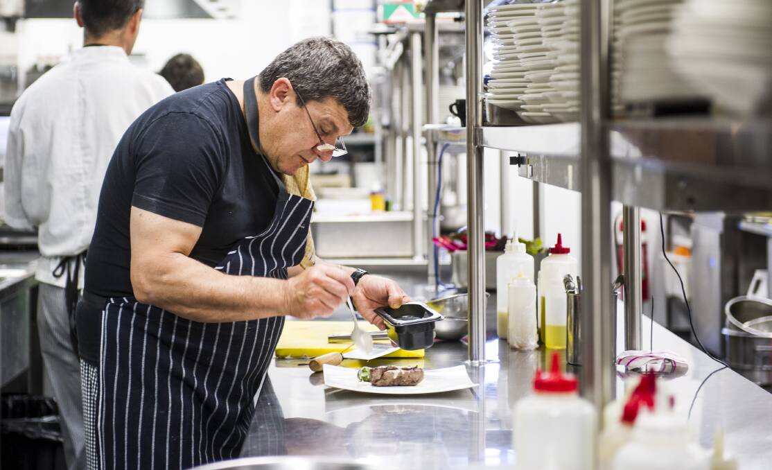 Executive chef and owner Serif Kaya in the kitchen at the Ottoman. Picture: Rohan Thomson