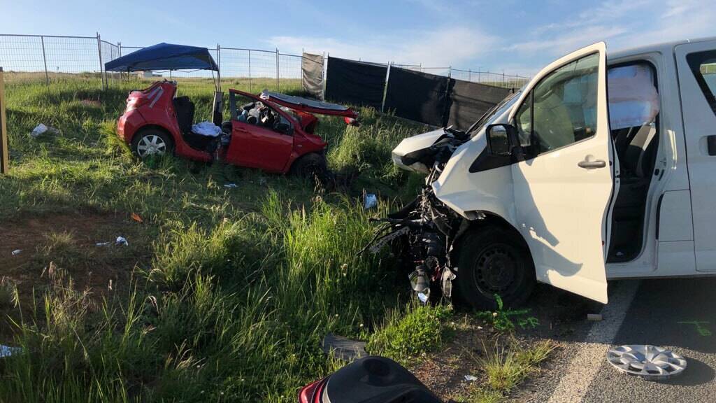 The recent Coppins Crossing Rd crash, in which three people were killed. Fire and rescue had to cut off the roof of the car to extricate the passengers. Picture supplied 
