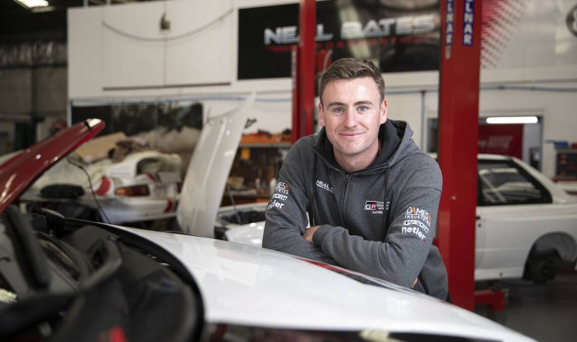 Harry Bates at the Hume workshops of the Toyota team. Picture: Keegan Carroll