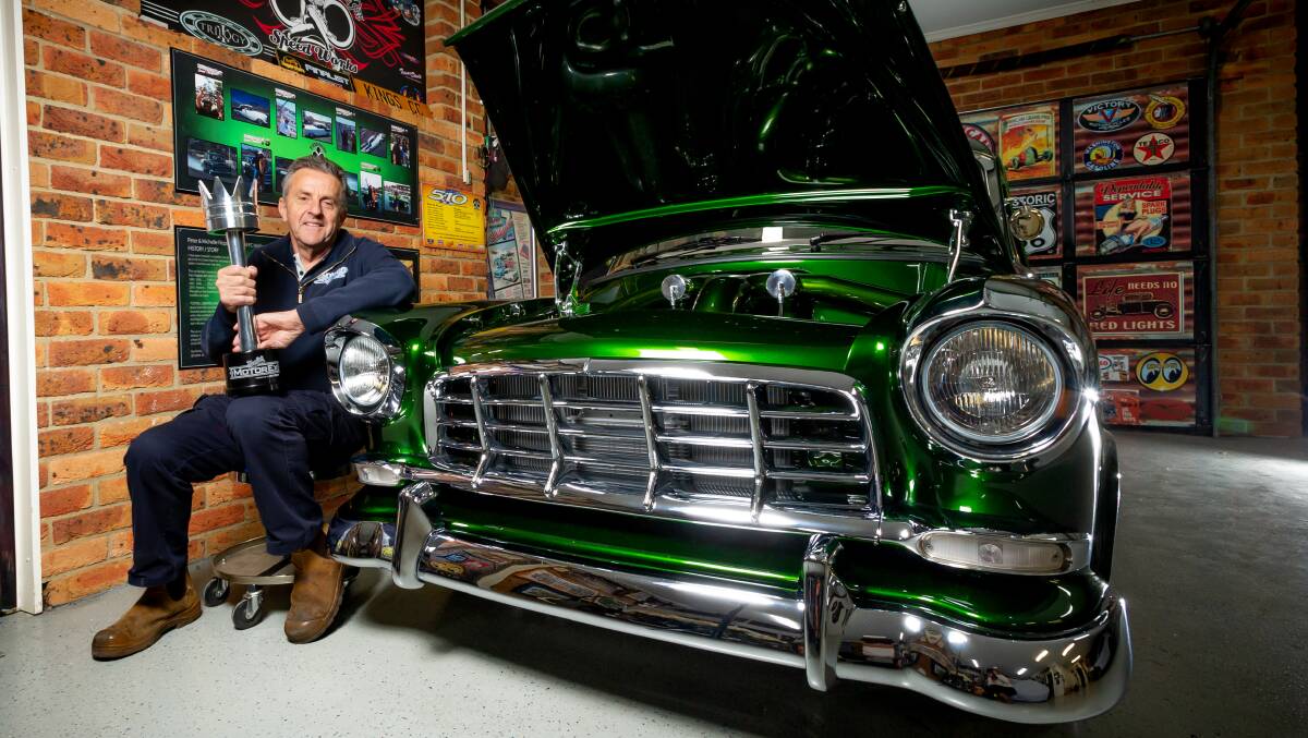 Canberra's Peter Fitzpatrick with his award-winning FC Holden, Trilogy. Picture by Elesa Kurtz 