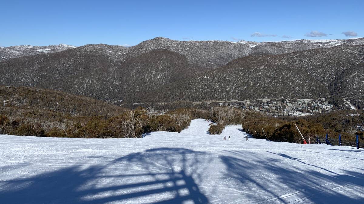 Looking down into the valley from the Thredbo ski runs. Picture by Peter Brewer 