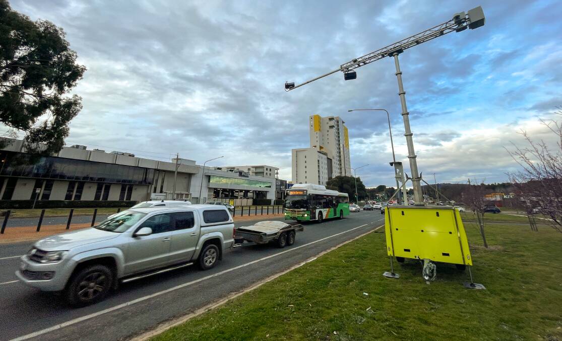 One of the transportable cameras in Woden. Picture by Sittihixay Ditthavong