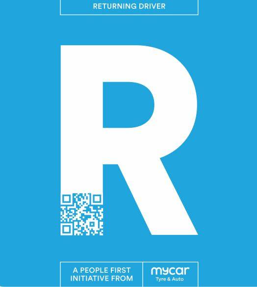 Blue R plate aims to encourage empathy among road users for 'returning' drivers