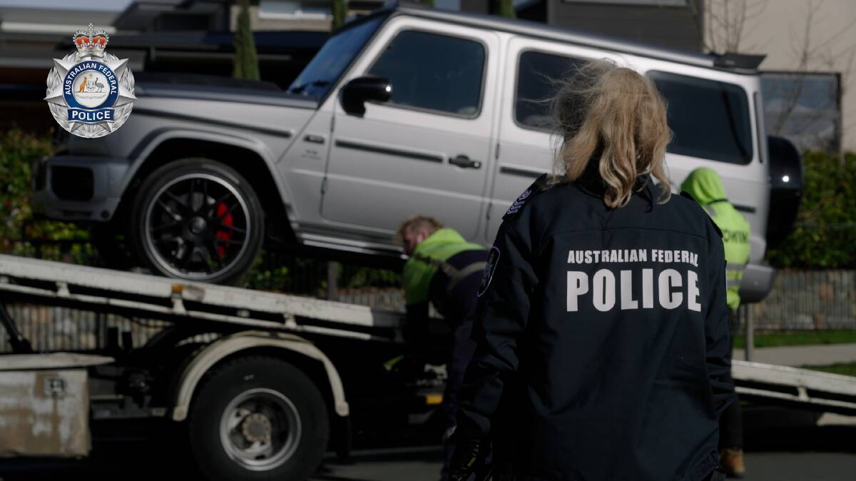 The luxury Mercedes 4WD seized in Canberra. Picture: AFP