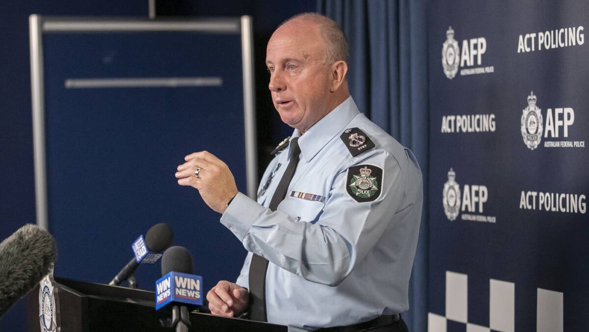 Deputy Commissioner Gaughan's frankness about the stressed state of the ACT police force last year pressured the government to release more funding. Picture by Keegan Carroll