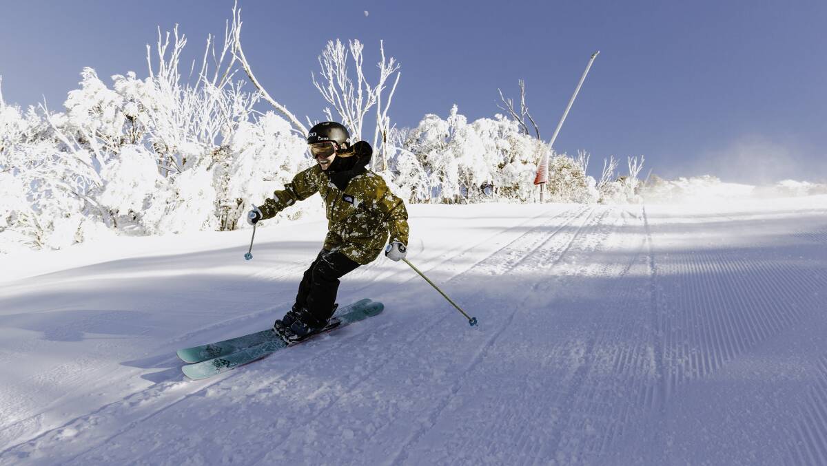 The best early season falls in more than 20 years have attracted huge crowds to the NSW snowfields. Picture: Thredbo