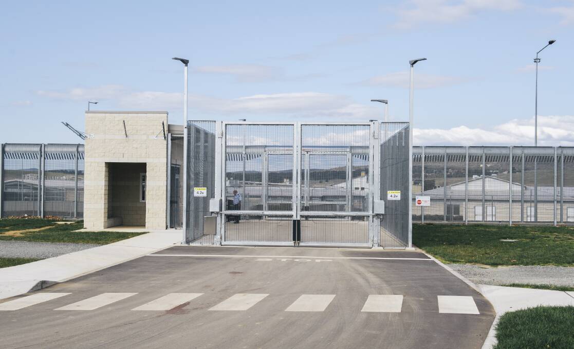 The sally port secure entrance to Canberra's prison. Picture: Rohan Thomson