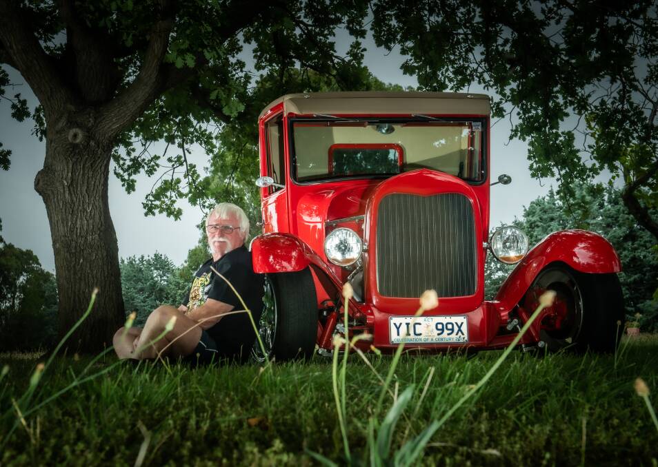 Don "God" Jackson, from Palmerston, is likely to be leading out the informal city cruise on Thursday in his 1928 Model A hot rod pick-up. Picture: Karleen Minney 
