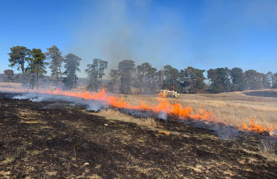 Controlled burning in the ACT. Picture supplied