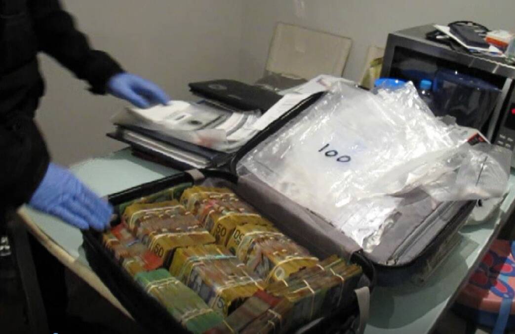 Some of the huge sums of cash seized as proceeds of crime in Operation Ironside. Picture: Supplied