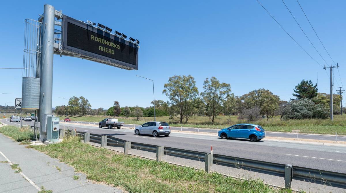 The newly installed Gungahlin Drive southbound gantry cameras are catching an average of 230 drivers a day. Picture supplied 