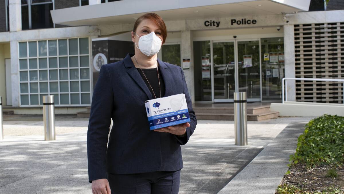 Acting Sergeant Beth McMullan, who works with the police city-based crime team, says masks are not as effective at hiding an identity as people may think. Picture: Keegan Carroll