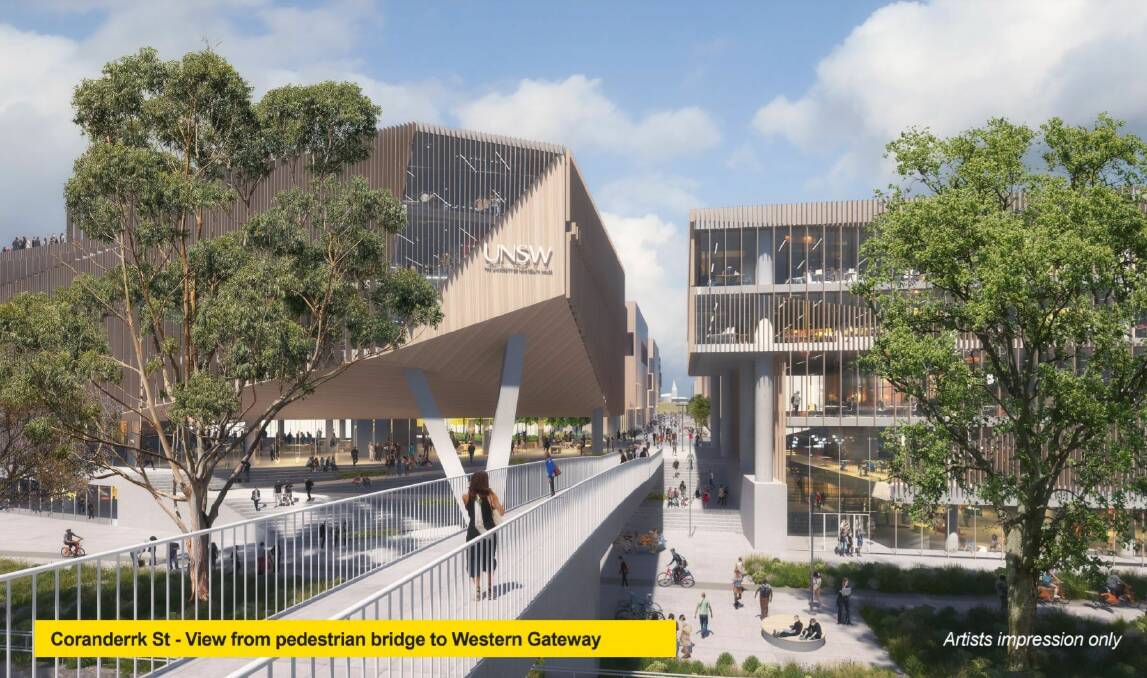 An artist's impression of the view from Corranderk St to the new campus. Picture: Supplied 
